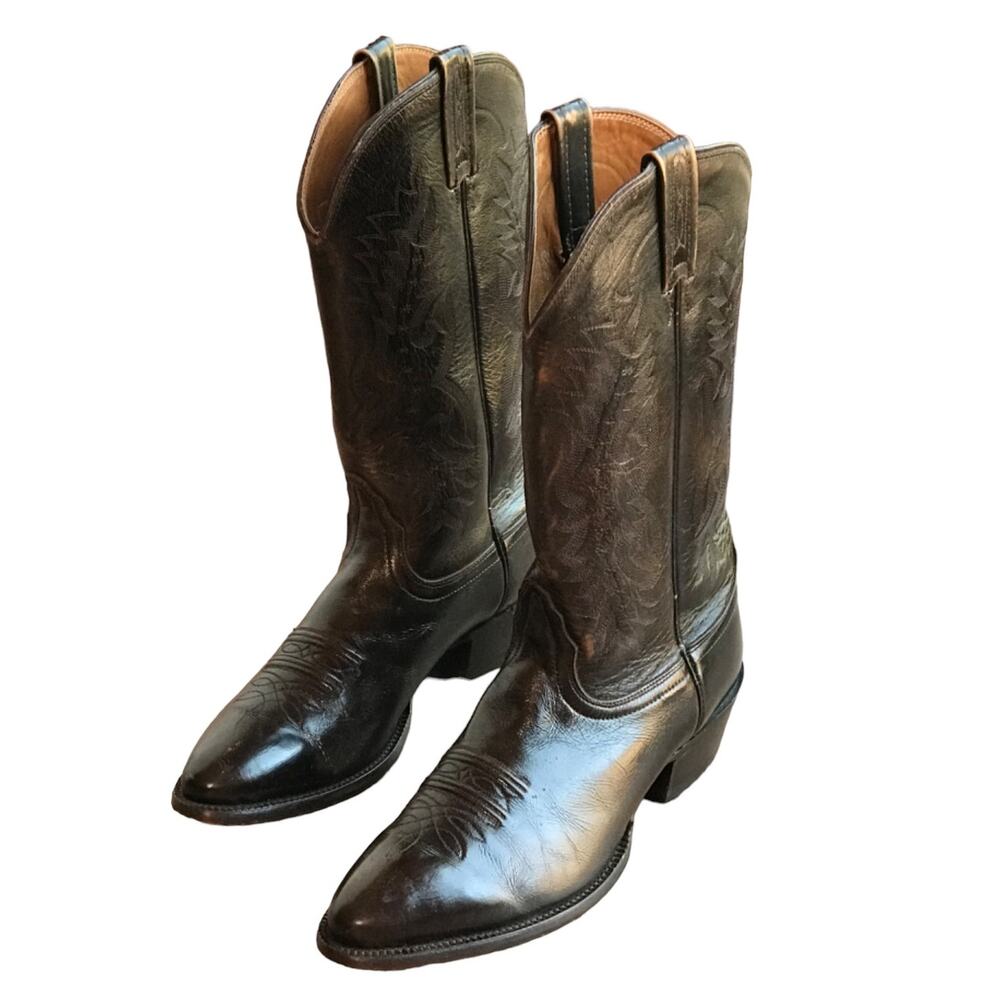 Nacona Mens Dark Walnut Imperial Calf Western Boots size 10 D